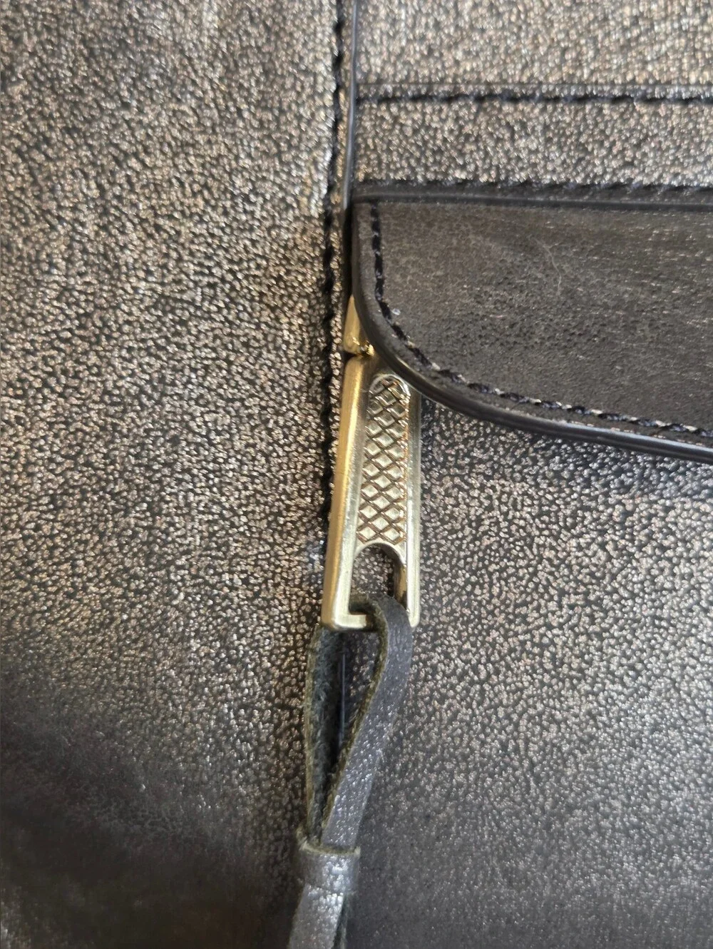 Rebecca Minkoff Medium MAB Tote Metallic Pewter Gunmetal Leather Bag
